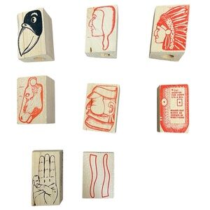 Lot of Vintage Boy Scout Neckerchief Slides- Hand Carving Wood Lot